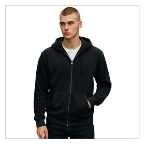 Mott & Bow Men’s ‘Hooper’ French Terry Hoodie. Black. Large. NEW